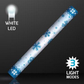 16" White LED & Blue Snowflake Cheer Sticks